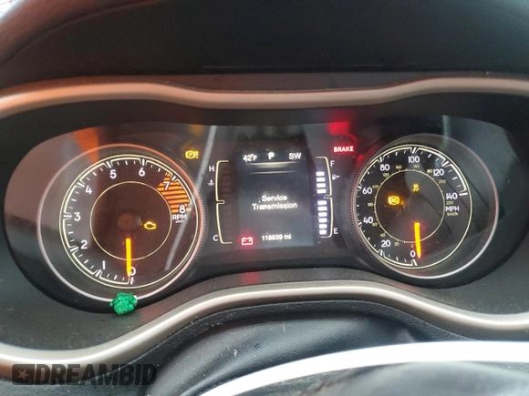 2016 Jeep Cherokee Latitude with VIN 1C4PJLCS6GW108611, listed as a Copart auction lot 81163574 with 118,639 mi miles and Salvage Title. Bid and sale history available at carsss.com. Image 9.