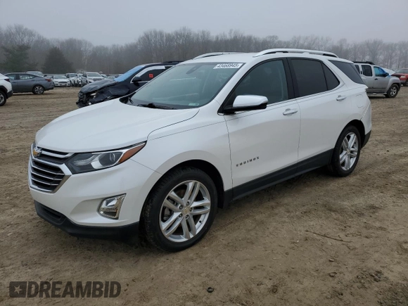 2018 Chevrolet Equinox Premier with VIN 2GNAXNEX7J6258244, listed as a Copart auction lot 43468945 with 95,031 mi miles and Salvage Title. Bid and sale history available at carsss.com. Image 1.