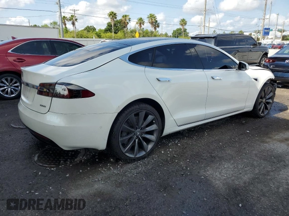 2017 Tesla Model S 100D z VIN 5YJSA1E21HF229936, wystawiony jako Copart lot #54734955 z przebiegiem 125 511 mil mil oraz Szkoda całkowita • Salvage title. Historia ofert i sprzedaży dostępna na DreamBid. Obrazek 3.