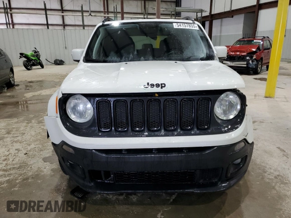 2018 Jeep Renegade Latitude with VIN ZACCJABB2JPH95742, listed as a Copart auction lot 54157855 with 107,300 mi miles and Salvage title. Bid and sale history available at DreamBid. Image 5.