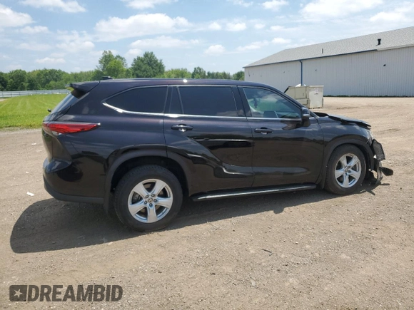 2020 Toyota Highlander L with VIN 5TDCZRBH3LS001963, listed as a Copart auction lot 64033055 with 44,918 mi miles and Salvage title. Bid and sale history available at DreamBid. Image 3.
