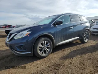 2016 Nissan Murano S with VIN 5N1AZ2MH7GN128864, listed as a Copart auction lot 51154165 with 182,034 mi miles and Salvage Title. Bid and sale history available at carsss.com. Image 1.