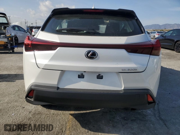 2025 Lexus UX with VIN JTHYBJAHXS2013108, listed as a Copart auction lot 45136895 with 1,350 mi miles and Salvage title. Bid and sale history available at DreamBid. Image 6.