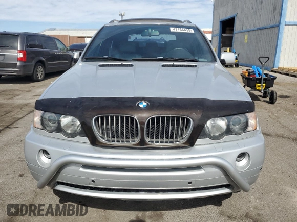 2001 BMW X5 4.4i with VIN WBAFB33561LH14941, listed as a Copart auction lot 47156455 with 0 mi miles and Clean Title. Bid and sale history available at carsss.com. Image 5.