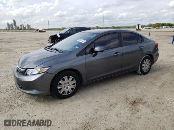 2012 Honda Civic LX с VIN 2HGFB2F54CH595617, выставлен на аукционе Copart как лот 50902745 с пробегом 209 347 миль миль и Списание • Salvage title. История ставок и продаж доступна на DreamBid. Изображение 1.