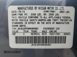 2017 Infiniti QX50 with VIN JN1BJ0RP8HM380881, listed as a Copart auction lot 74816544 with 0 mi miles and Salvage Title. Bid and sale history available at carsss.com. Image 13.