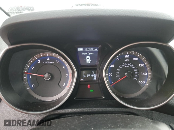 2013 Hyundai Elantra GT with VIN KMHD35LEXDU061377, listed as a Copart auction lot 79476674 with 123,503 mi miles and Salvage Title. Bid and sale history available at carsss.com. Image 9.