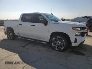 2020 Chevrolet Silverado 1500 Custom with VIN 1GCPWBEH1LZ179009, listed as a Copart auction lot 46751705 with 77,057 mi miles and Salvage Title. Bid and sale history available at carsss.com. Image 4.