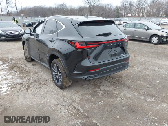 2025 Lexus NX 350h Premium with VIN 2T2GKCEZ6SC039679, listed as a IAAI auction lot 41318185 with 1,782 mi miles and . Bid and sale history available at DreamBid. Image 3.