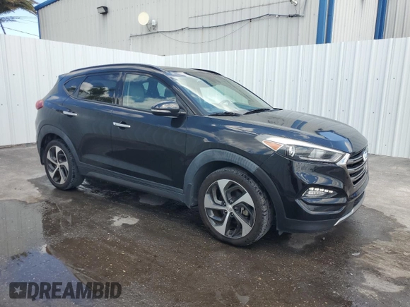 2016 Hyundai Tucson Limited z VIN KM8J33A29GU023790, wystawiony jako Copart lot #56313385 z przebiegiem 93 143 mil mil oraz Czysty tytuł • Clean title. Historia ofert i sprzedaży dostępna na DreamBid. Obrazek 4.