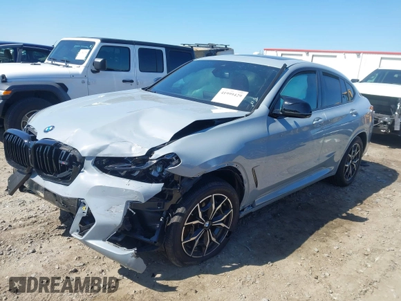 2023 BMW X4 M40i with VIN 5UX43DT06P9T36381, listed as a IAAI auction lot 41999429 with 21,444 mi miles and . Bid and sale history available at DreamBid. Image 2.