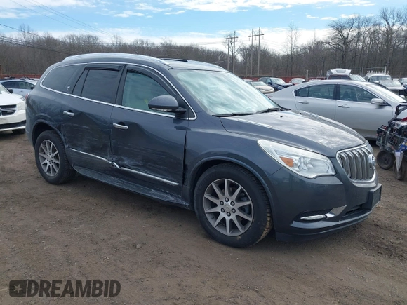 2014 Buick Enclave Leather with VIN 5GAKVBKD2EJ233953, listed as a IAAI auction lot 41658900 with 63,728 mi miles and . Bid and sale history available at DreamBid. Image 1.