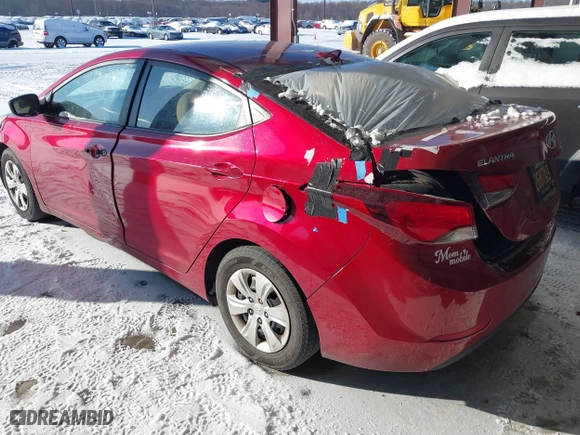 2016 Hyundai Elantra SE with VIN 5NPDH4AE9GH768763, listed as a IAAI auction lot 41155724 with 161,070 mi miles. Bid and sale history available at carsss.com. Image 3.