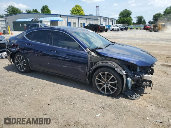 2015 Acura TLX Technology with VIN 19UUB2F55FA020498, listed as a Copart auction lot 61616285 with 124,970 mi miles and Salvage title. Bid and sale history available at DreamBid. Image 4.