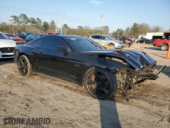 2017 Ford Mustang GT with VIN 1FA6P8CF4H5301458, listed as a Copart auction lot 43974845 with Not Provided miles and Salvage Title. Bid and sale history available at carsss.com. Image 4.