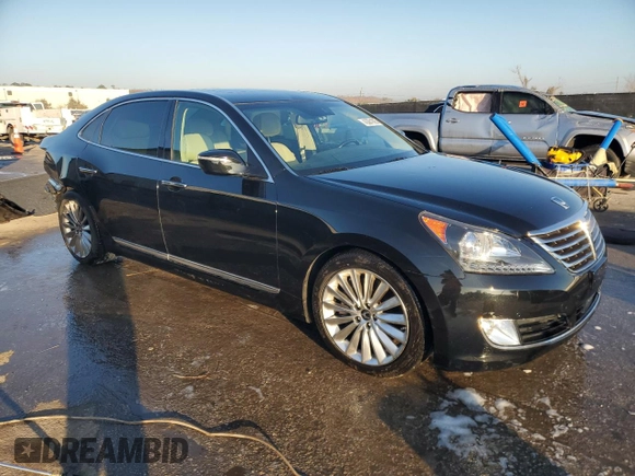 2016 Hyundai Equus Signature with VIN KMHGH4JH8GU104592, listed as a Copart auction lot 43361695 with 29,354 mi miles and Salvage Title. Bid and sale history available at DreamBid. Image 4.