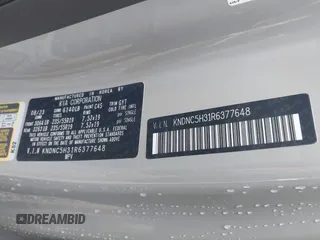 2024 Kia Carnival EX with VIN KNDNC5H31R6377648, listed as a IAAI auction lot 40124659 with 14,386 mi miles and . Bid and sale history available at DreamBid. Image 9.