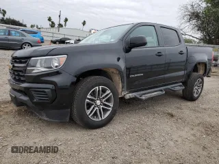 2021 Chevrolet Colorado 2WD Work Truck z VIN 1GCGSBEN3M1119864, wystawiony jako Copart lot #87902535 z przebiegiem 56 005 mil mil oraz Szkoda całkowita • Salvage title. Historia ofert i sprzedaży dostępna na DreamBid. Obrazek 1.