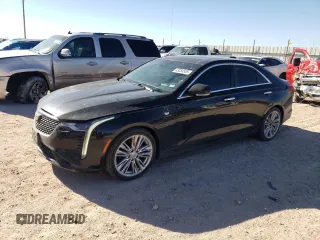 2021 Cadillac CT4 Premium Luxury with VIN 1G6DB5RK3M0124611, listed as a Copart auction lot 43354585 with 47,567 mi miles and Salvage Title. Bid and sale history available at DreamBid. Image 1.
