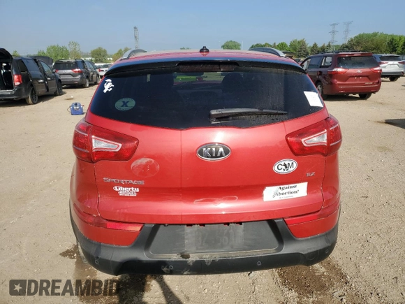 2011 Kia Sportage EX with VIN KNDPC3A24B7107358, listed as a Copart auction lot 56243725 with 99,942 mi miles and Salvage title. Bid and sale history available at DreamBid. Image 6.