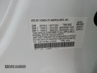 2020 Acura MDX w/Advance Pkg with VIN 5J8YD4H86LL023229, listed as a Copart auction lot 81664934 with 50,123 mi miles and Salvage Title. Bid and sale history available at carsss.com. Image 14.