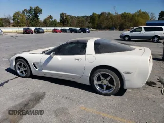 2002 Chevrolet Corvette with VIN 1G1YY22G325105745, listed as a Copart auction lot 76817784 with 130,394 mi miles and Salvage Title. Bid and sale history available at carsss.com. Image 2.