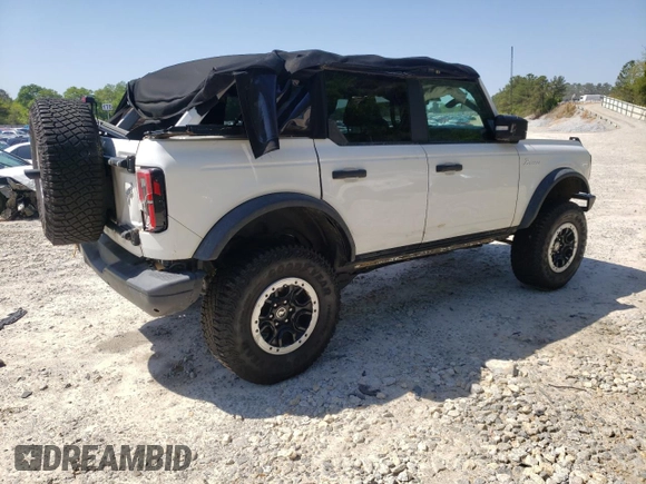 2021 Ford Bronco with VIN 1FMEE5DP2MLA87380, listed as a Copart auction lot 48751495 with 39,568 mi miles and Salvage Title. Bid and sale history available at DreamBid. Image 3.