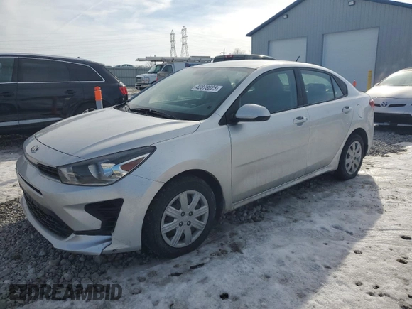 2021 Kia Rio LX with VIN 3KPA24AD7ME403610, listed as a Copart auction lot 42878025 with 52,335 mi miles and Salvage Title. Bid and sale history available at carsss.com. Image 1.