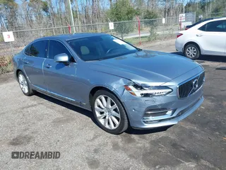 2018 Volvo S90 Inscription with VIN LVY992ML1JP027691, listed as a IAAI auction lot 41607698 with 50,064 mi miles. Bid and sale history available at carsss.com. Image 1.