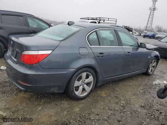 2008 BMW 5 Series 528xi with VIN WBANV13578CZ50738, listed as a Copart auction lot 43023835 with 219,580 mi miles and Salvage Title. Bid and sale history available at carsss.com. Image 3.