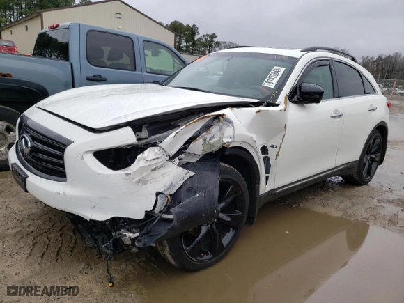 2016 Infiniti QX70 with VIN JN8CS1MW4GM751198, listed as a Copart auction lot 81476843 with 74,221 mi miles. Bid and sale history available at carsss.com. Image 1.
