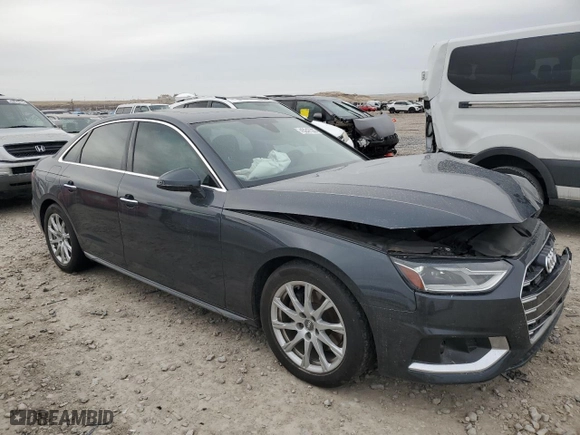 2021 Audi A4 Sedan Premium with VIN WAUABAF45MN001178, listed as a Copart auction lot 43247335 with NaN miles and Salvage Title. Bid and sale history available at carsss.com. Image 4.