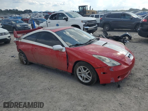 2000 Toyota Celica GT with VIN JTDDR32T1Y0021547, listed as a Copart auction lot 74622334 with 374,197 mi miles and Salvage Title. Bid and sale history available at carsss.com. Image 4.