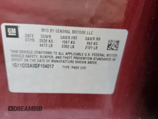 2016 Chevrolet Malibu Limited LT with VIN 1G11C5SA0GF104017, listed as a Copart auction lot 76666094 with 40,611 mi miles and Salvage Title. Bid and sale history available at carsss.com. Image 14.