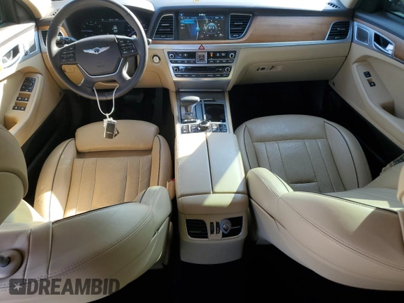 2019 Genesis G80 3.8L with VIN KMTFN4JE1KU328151, listed as a Copart auction lot 76100034 with 52,260 mi miles and Salvage Title. Bid and sale history available at DreamBid. Image 8.