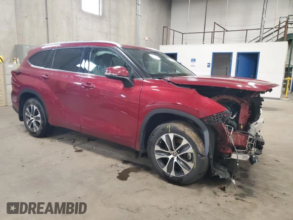2021 Toyota Highlander XLE with VIN 5TDGZRBHXMS546223, listed as a Copart auction lot 57994635 with 69,413 mi miles and Salvage title. Bid and sale history available at DreamBid. Image 4.
