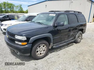2005 Chevrolet Tahoe Z71 z VIN 1GNEK13T85R143459, wystawiony jako Copart lot #53182155 z przebiegiem 155 229 mil mil oraz Szkoda całkowita • Salvage title. Historia ofert i sprzedaży dostępna na DreamBid. Obrazek 1.