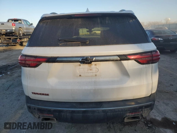 2022 Chevrolet Traverse Premier with VIN 1GNERKKW8NJ177851, listed as a Copart auction lot 85447444 with 80,476 mi miles and Salvage title. Bid and sale history available at DreamBid. Image 6.