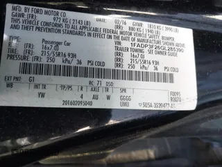 2016 Ford Focus SE with VIN 1FADP3F26GL285390, listed as a IAAI auction lot 42036840 with 228,425 mi miles. Bid and sale history available at carsss.com. Image 9.