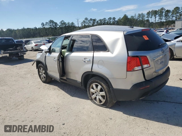2013 Kia Sorento LX with VIN 5XYKTDA61DG377043, listed as a Copart auction lot 46254795 with 0 mi miles and Salvage Title. Bid and sale history available at carsss.com. Image 2.