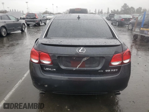 2007 Lexus GS 350 with VIN JTHCE96S670008642, listed as a Copart auction lot 43936045 with 0 mi miles and Salvage Title. Bid and sale history available at carsss.com. Image 6.