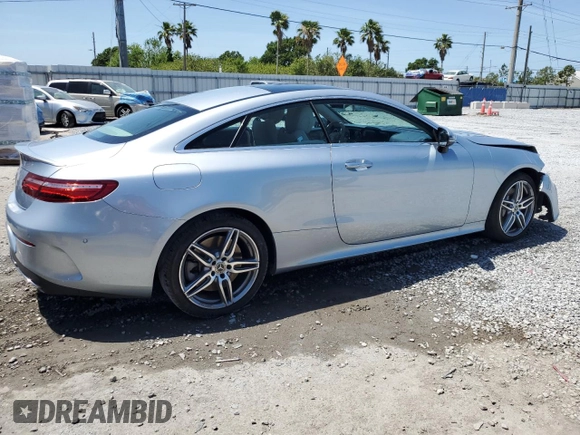 2018 Mercedes-Benz E 400 with VIN WDD1J6FB0JF045862, listed as a Copart auction lot 54584075 with 43,455 mi miles and Salvage Title. Bid and sale history available at DreamBid. Image 3.