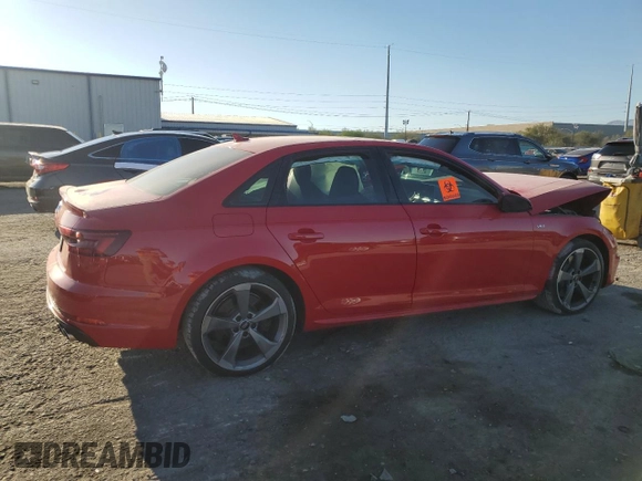 2018 Audi S4 Premium Plus with VIN WAUB4AF45JA164320, listed as a Copart auction lot 74092004 with 40,680 mi miles and Salvage Title. Bid and sale history available at carsss.com. Image 3.