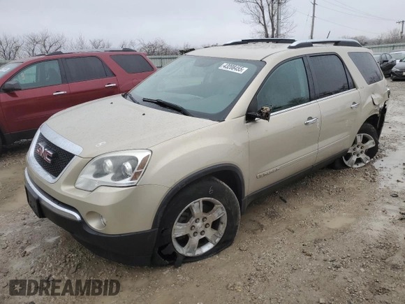 2008 GMC Acadia SLT1 with VIN 1GKER23708J172958, listed as a Copart auction lot 43208455 with Not Provided miles and Salvage Title. Bid and sale history available at DreamBid. Image 1.