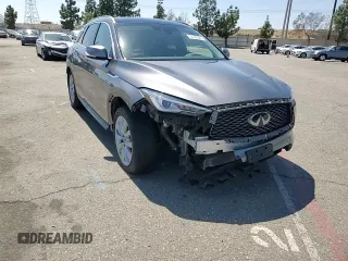 2021 Infiniti QX50 Luxe with VIN 3PCAJ5BA4MF108083, listed as a Copart auction lot 55128045 with 45,572 mi miles and Salvage title. Bid and sale history available at DreamBid. Image 14.