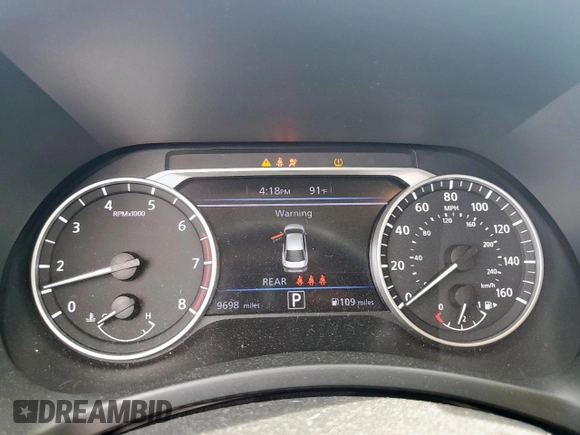 2024 Nissan Sentra SV with VIN 3N1AB8CV1RY278383, listed as a Copart auction lot 58337135 with 9,698 mi miles and Salvage title. Bid and sale history available at DreamBid. Image 9.