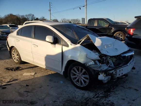 2012 Honda Civic Sdn EX-L with VIN 2HGFB2F94CH534433, listed as a Copart auction lot 84723224 with 85,145 mi miles and Salvage Title. Bid and sale history available at carsss.com. Image 4.