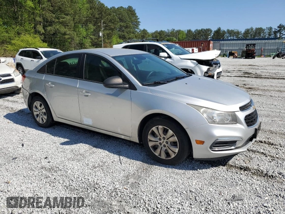 2015 Chevrolet Cruze LS with VIN 1G1PA5SH5F7109932, listed as a Copart auction lot 52421365 with 129,205 mi miles and Salvage Title. Bid and sale history available at DreamBid. Image 4.