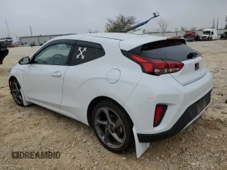 2019 Hyundai Veloster 2.0 with VIN KMHTG6AF5KU018693, listed as a Copart auction lot 76660363 with 74,498 mi miles. Bid and sale history available at carsss.com. Image 2.