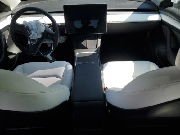 2022 Tesla Model 3 Long Range with VIN 5YJ3E1EB2NF243381, listed as a Copart auction lot 48917265 with 25,865 mi miles and Salvage Title. Bid and sale history available at DreamBid. Image 8.